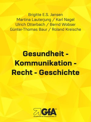 cover image of Gesundheit--Kommunikation--Recht--Geschichte